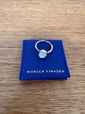 Monica Vinader Moonstone Semiprecious Ring size 6.5